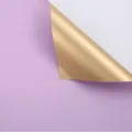 Carta da regalo per fiori bifacciale, oro e viola impermeabile per composizioni. - 20 Pezzi/Confezione (58x58cm) / Viola Chiaro + Oro