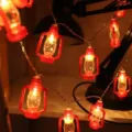 LED retro camping string lights red kerosene lantern warm decorative fairy lights for tent - 1.5M 10 LED Battery Constant / Red Kerosene Bottle Lights