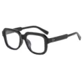Gafas cuadradas vintage negras con filtro de luz azul para hombres y mujeres moda chic - Negro