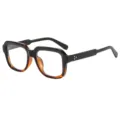 Gafas de vista retro cuadradas gruesas filtro luz azul moda unisex vintage elegante - Negro y Carey