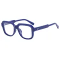 Gafas retro gruesas cuadradas bloqueadoras de luz azul para hombre y mujer montura optica - Azul