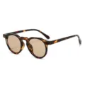 Vintage ronde schildpad zonnebril voor dames en heren retro brillen UV bescherming - Schildpad Montuur Thee Glazen