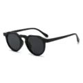 Retro ronde zonnebril voor heren en dames vintage mode UV bescherming zonnebrillen - Zwart Frame Grijze Lenzen