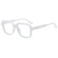 Gafas cuadradas retro gruesas blancas anti luz azul montura gruesa unisex de moda actual - Blanco