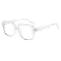 Gafas cuadradas transparentes anti luz azul, montura clara elegante variante óptica. - Transparente