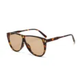 Oversized pilot sunglasses for women men, vintage tortoiseshell frame brown gradient lenses. - Tortoiseshell Frame Tea Lens