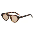 Modische Schildpatt Katzenaugen Sonnenbrille für Damen und Herren UV-Schutz Eyewear. - Schildpatt Rahmen Hellteefarben Gläser