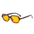 Modische Sonnenbrille mit Schildpatt-Gestell und orangen Gläsern, Retro-Stil für Herren. - Schildpatt-Rahmen Gelbe Gläser