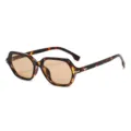 Modische hexagonale Sonnenbrille für Damen und Herren, stilvolle Vintage Retro Brille UV-Schutz. - Schildpatt Rahmen Tee Gläser