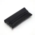 Black leather glasses case minimalist soft pouch portable sunglasses storage box for men women - Black No-Buckle Case