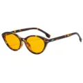 Vintage Schildpatt Katzenaugen Sonnenbrille mit gelben Gläsern für Damen Mode Alltag. - Schildpatt-Rahmen Gelbe Gläser