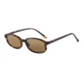 Retro schmale rechteckige Schildpatt-Sonnenbrille für Damen, stilvoller Alltags-Sonnenschutz. - Schildpatt Rahmen Tee Gläser