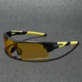 Gafas de sol deportivas de ciclismo montura negra lente amarilla pesca al aire libre - Montura Negra Lentes Amarillas