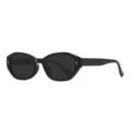 Retro Katzenauge Sonnenbrille Damen Herren polarisiert Vintageschwarz Stil Mode Brille - Normale Linse / Schwarzer Rahmen Graue Gläser