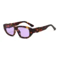 Retro tortoise thick frame cat eye sunglasses with purple lenses for women stylish new - Tortoise Frame Purple Lens