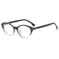 Modische Katzenaugen-Optikbrille mit schwarzem Verlauf-Rahmen für Damen im Trend. - Verlauf Schwarz Rahmen Blaulichtfilter