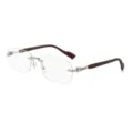 Vintage rahmenlose Sonnenbrille mit Holzbugeln und Metallscharnieren fur Damen und Herren - Silberner Rahmen Klare Gläser