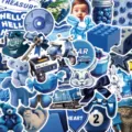 50 Pcs Blue Aesthetic Stickers Pack Waterproof Vinyl Decals for Journal Laptop Scrapbook - Dark Blue Ins Style Sticker / 50 Pieces/Pack