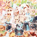 Détail du set d'autocollants de papillons de nuit mignons, stickers imperméables pour agenda. - 40 Pièces/Pack