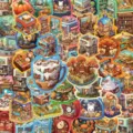 50pz adesivi decorativi impermeabili di mondo in miniatura per diario skateboard - Micro Mondo / 50 Pezzi/Confezione