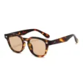 Retro Schildpatt Sonnenbrille für Damen und Herren, stilvoller UV-Schutz für Sommerstrand. - Schildpatt Rahmen Tee Gläser