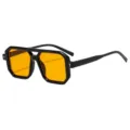 Gafas de sol de piloto de moda con flecha, montura negra y lentes amarillas para hombre y mujer. - Montura Negra Lentes Amarillas