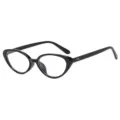 Schwarze Katzenaugen-Brillenfassung, Vintage-Stil Damen Optische Brille, Blaulichtfilter. - Schwarzer Rahmen Anti-Blaulicht