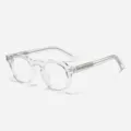 Klares rundes Brillengestell im japanischen Vintage-Stil, Retro-Optikbrille für den Alltag. - Klarer Rahmen Blaulichtfilter