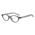 Transparente graue Katzenauge Brille mit Nietendetails, schicker kleiner Rahmen Variante. - Transparent Grau Rahmen Blaulichtfilter