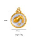 Stainless steel 18K gold plated Aquarius zodiac pendant necklace fashion item style - Aquarius Zodiac Pendant