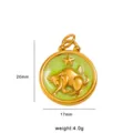 18k gold plated stainless steel taurus zodiac sign pendant charm for daily wear - Taurus Zodiac Pendant