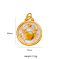 Stainless steel 12 zodiac pendant 18k gold plated dripping oil chic necklace accessory for daily wear. - Cancer Zodiac Pendant
