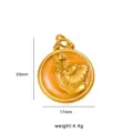 Stainless Steel Leo Zodiac Pendant 18K Gold Plated Enamel Star Charm Necklace Jewelry - Leo Zodiac Pendant