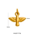 Pendentif oiseau doré minimaliste bijou animal léger et élégant 12x14mm 0.9g accessoire chic - Style Forme Oiseau Volant (CK2024)