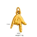 Pendentif minimaliste plaqué or en forme de geste de main accessoire de mode élégant. - Style Geste Main Personnalité (CK2024)