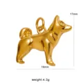 Prachtige vergulde puppyhanger met gedetailleerd ontwerp, ideaal voor doe-het-zelf sieraden. - Hond Hanger (CK1912) / 18x17mm