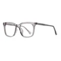 Transparente graue quadratische Brille, leichte Blaulichtfilter Brille fur Damen Herren - Durchsichtiges Grau Anti-Blaulicht