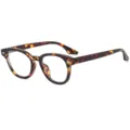 Vintage runde Schildpatt Brillenmontur für Damen, leichte Blaulichtfilter Retro Brille. - Demi Anti-Blaulicht