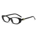 Elegante vintage schwarze Katzenaugen Sonnenbrille Damen Herren UV Schutz Retro Brille - Schwarzer Rahmen Anti-Blaulicht