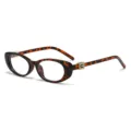 Retro Schildpatt Katzenaugen Brille mit stilvollen Metallbügeln und Variante Design. - Schildpatt-Rahmen Blaulichtschutz