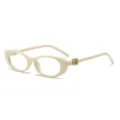 Beige Retro Katzenauge Brille mit goldenen Bügeldetails für den stilvollen Alltag. - Beige Rahmen Blaulichtfilter