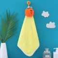 Toalla de vellón de coral amarillo absorbente con peluche de zanahoria para niños. - 30*30cm / Zanahoria