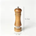 Molinillo de pimienta manual de madera maciza con dimensiones 16,5 cm x 5,1 cm - Color Retro + Acrílico 6 Pulgadas (En Bolsa)