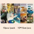 A set of 10 aesthetic magazine style decorative postcards, perfect for wall art and room decor. - Southern Breeze / 10 Sheets Set