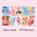 Cute anime girl aesthetic decorative postcards, 10pcs pack, wall art for bedroom decor - Weekend Girl Diary / 10 Pieces/Pack