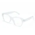 Occhiali anti luce blu con montatura trasparente e grande design quadrato per protezione. - Trasparente Anti-Luce Blu