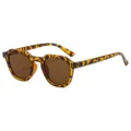 Retro polygon Sonnenbrille für Damen und Herren, modische Schildpatt Anti-UV Brille Hauptansicht. - Schildpatt Rahmen