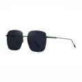 Classic metal square polarized sunglasses for women, trendy UV protection eyewear. - Non-polarized Style / Black Frame Grey Lens (Non-polarized)