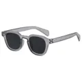 Retrospektive graue transparente Sonnenbrille Damen Herren UV-Schutz modische Brille. - Sonnenbrille / Durchscheinender grauer Rahmen Graues Glas