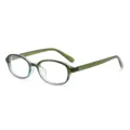 Grüne ovale Brillenfassung, leichte Retro-Optik Brille Variante für den täglichen Gebrauch. - Verlaufsgrüner Rahmen Anti-Blaulicht